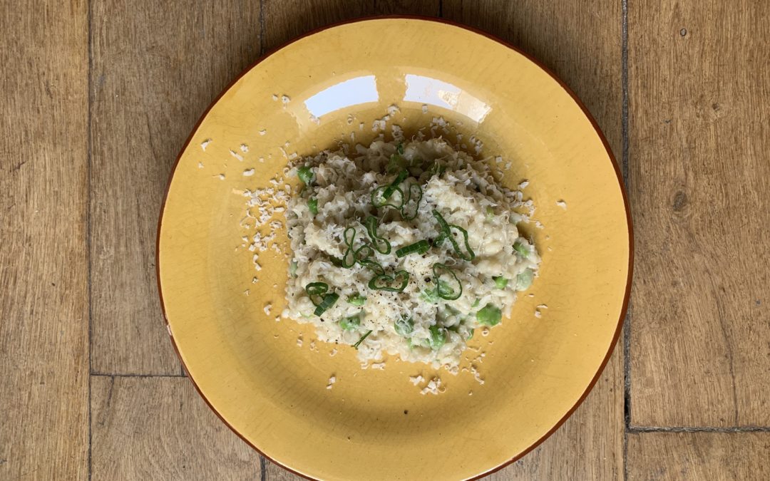 Le risotto fèves et petit pois de Solina