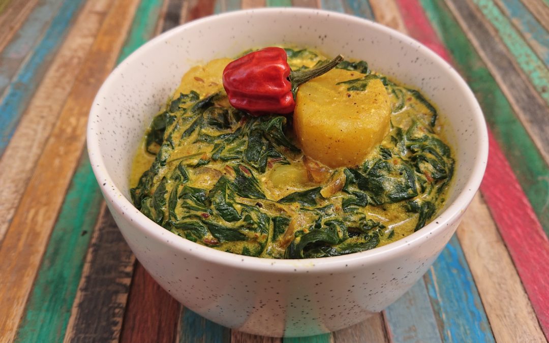 Curry aux épinards et pommes de terre par Doshas