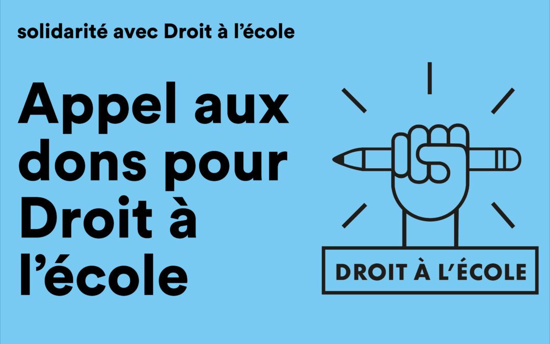 Droit à l’école appel aux dons